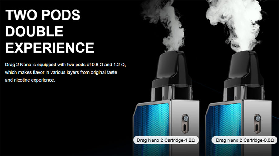 Original VOOPOO Drag Nano 2 Pod Cartridge 2ML Top filling Vape Kit Free Shipping