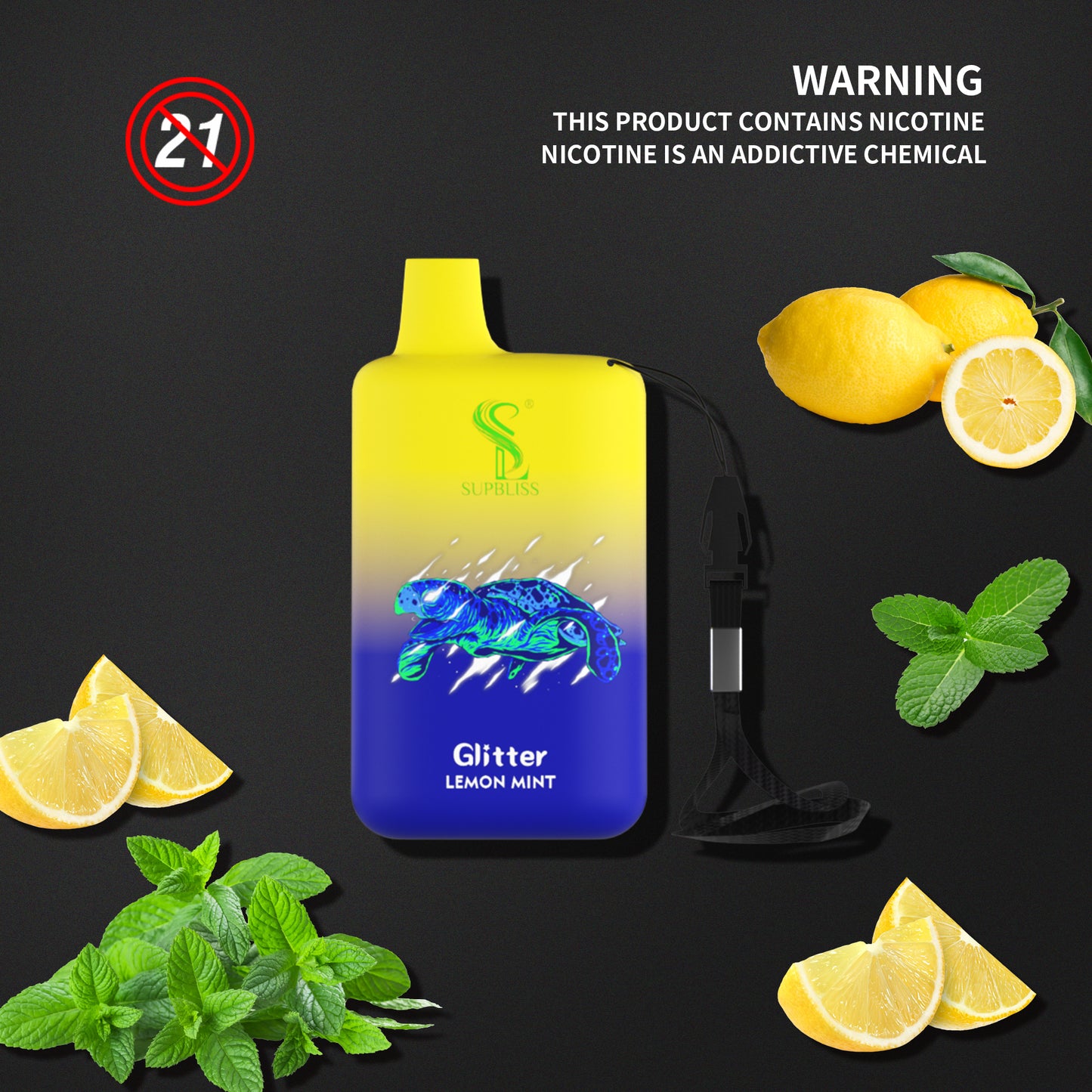 Original SUPBLIS Glitter 5800 Puffs Vape Kit Pod Device (Free Shipping)
