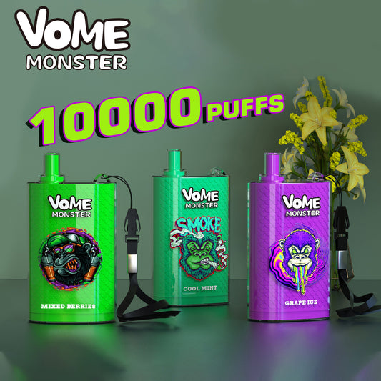 Randm Vome Monster 10000 Puffs Vape Pod Airflow Control 20ml Large Capacity Device Kit (Free Shipping)
