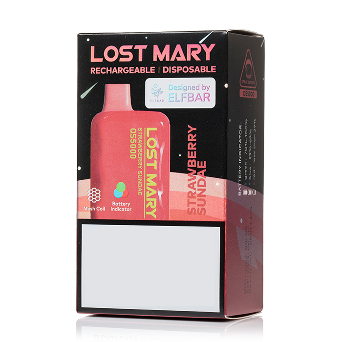 Original Elf Bar LOST MARY OS5000 Puffs Rechargeable Vape Device (Free Shipping)
