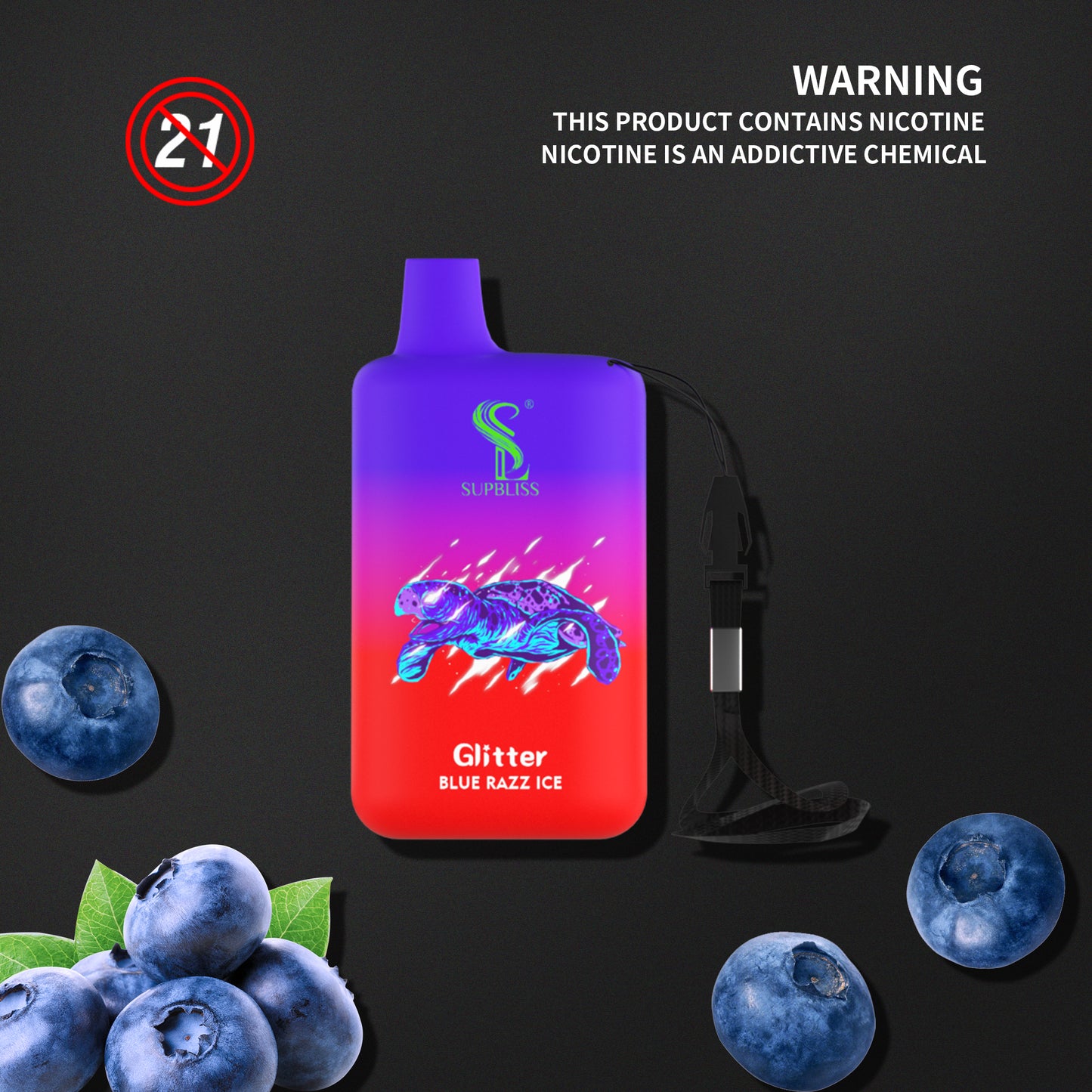 Original SUPBLIS Glitter 5800 Puffs Vape Kit Pod Device (Free Shipping)