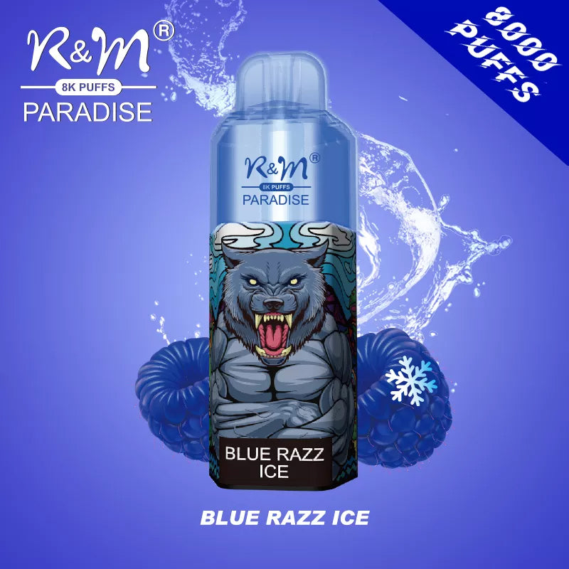 Original R&M Paradise 8000 puffs 15ml Vape Pen with RGB light Device Kit (Free Shipping)