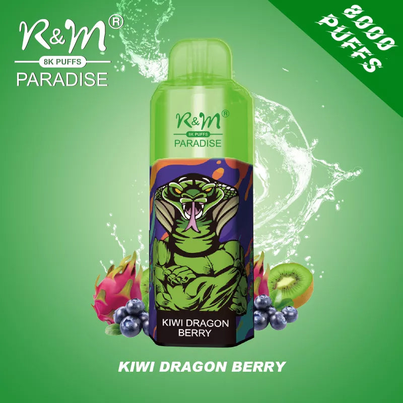 Original R&M Paradise 8000 puffs 15ml Vape Pen with RGB light Device Kit (Free Shipping)