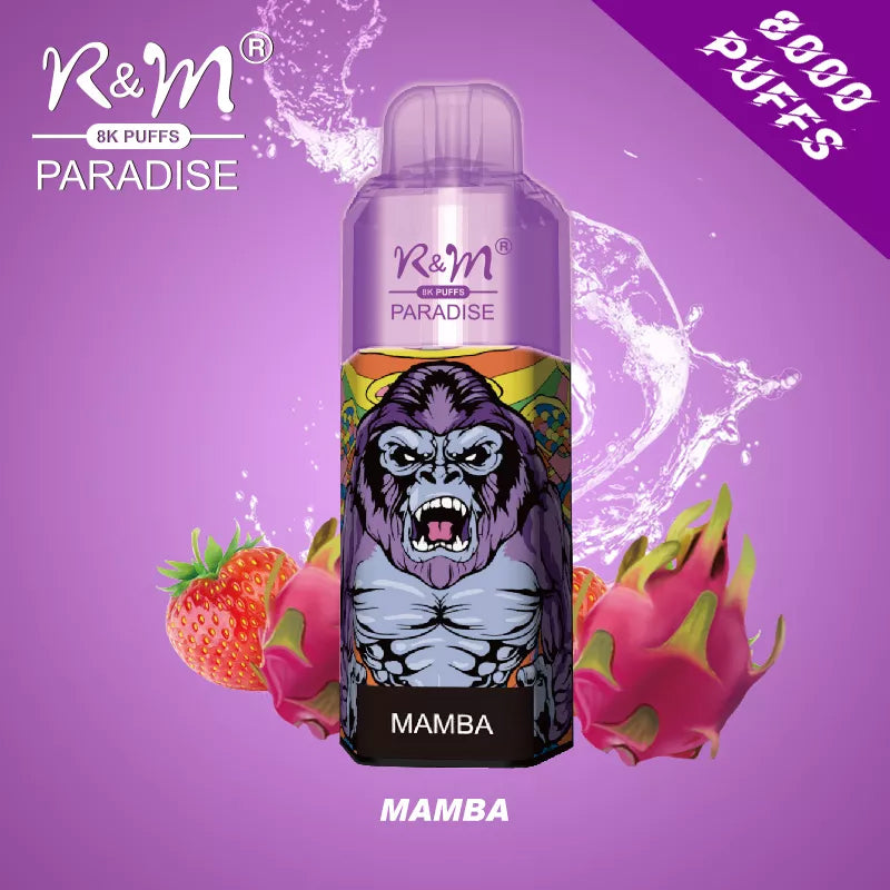 Original R&M Paradise 8000 puffs 15ml Vape Pen with RGB light Device Kit (Free Shipping)