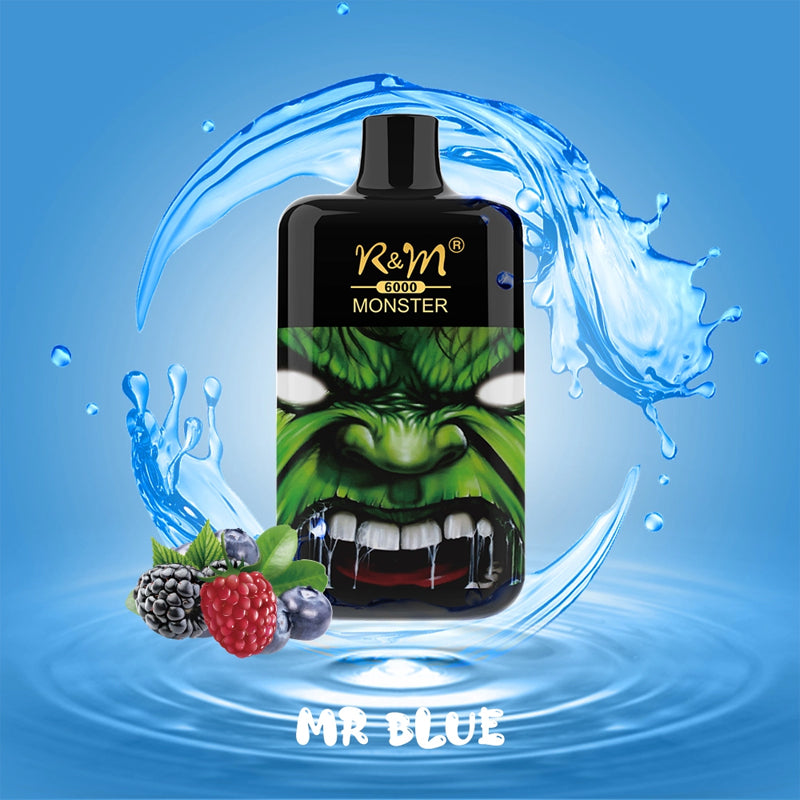 Original R&M MONSTER 6000 puffs Rechargeable 13mI Vape Box Shape Elf Bar Device (Free Shipping)