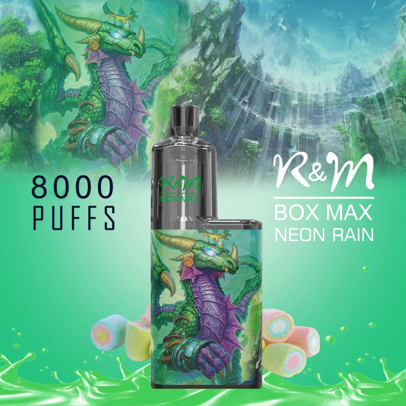 Original R&M BOX MAX 8000 Puffs Mesh Coil Vape Rechargeable Device (Free Shipping)