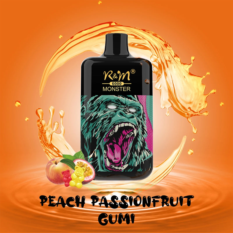 Original R&M MONSTER 6000 puffs Rechargeable 13mI Vape Box Shape Elf Bar Device (Free Shipping)