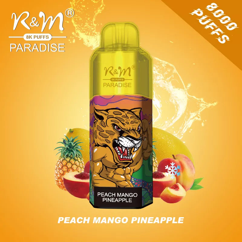 Original R&M Paradise 8000 puffs 15ml Vape Pen with RGB light Device Kit (Free Shipping)