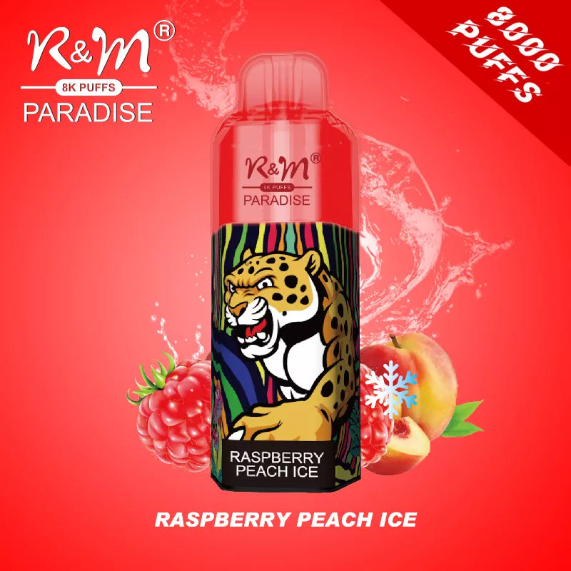 Original R&M Paradise 8000 puffs 15ml Vape Pen with RGB light Device Kit (Free Shipping)