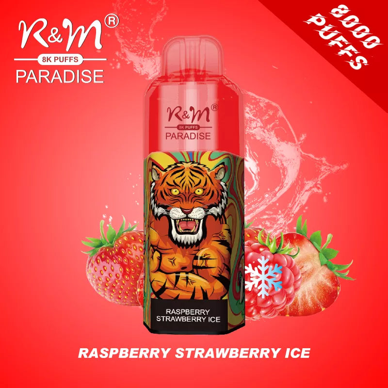Original R&M Paradise 8000 puffs 15ml Vape Pen with RGB light Device Kit (Free Shipping)