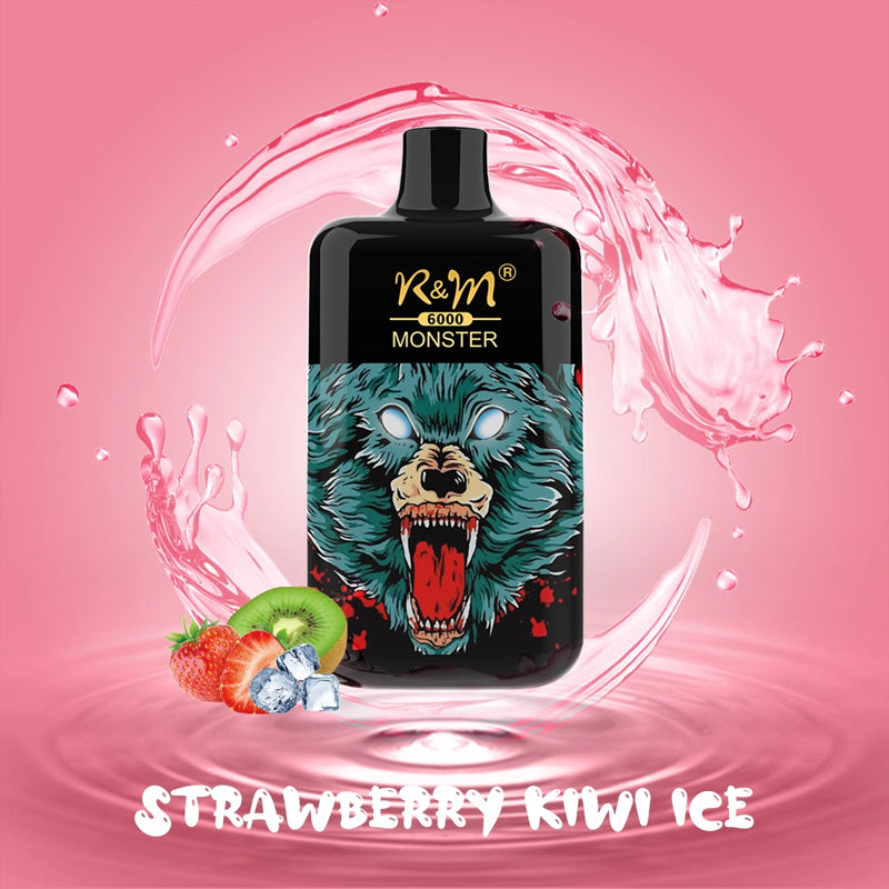 Original R&M MONSTER 6000 puffs Rechargeable 13mI Vape Box Shape Elf Bar Device (Free Shipping)