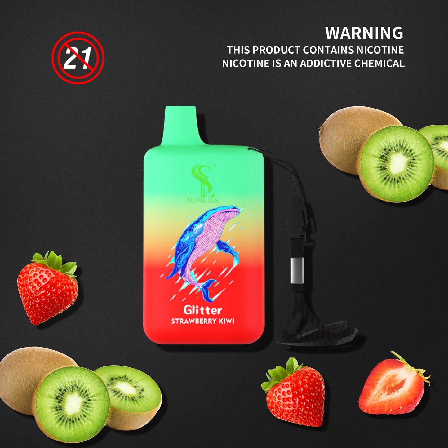 Original SUPBLIS Glitter 5800 Puffs Vape Kit Pod Device (Free Shipping)