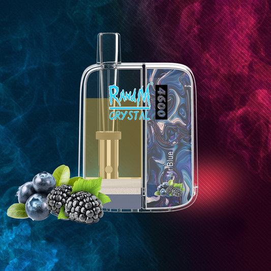Original RandM Crystal 4600 Puffs LED Glowing Vape Pod Device (Free Shipping)