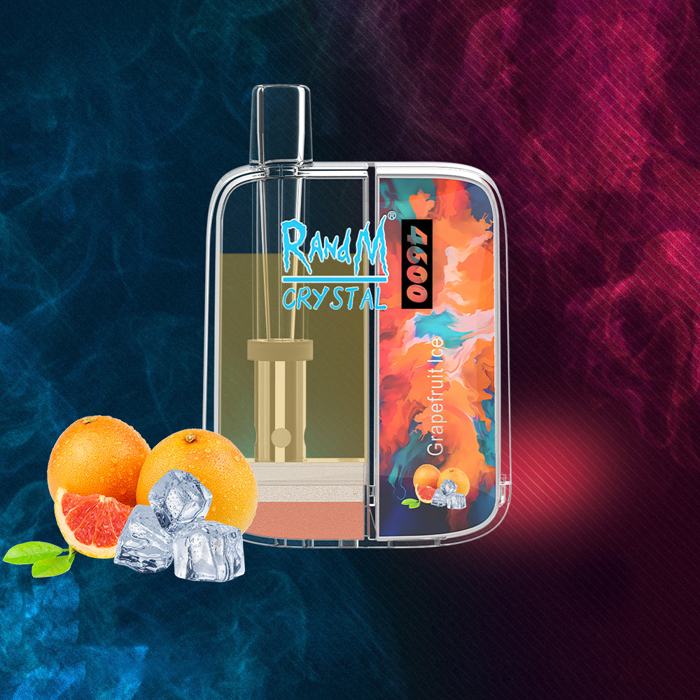 Original RandM Crystal 4600 Puffs LED Glowing Vape Pod Device (Free Shipping)
