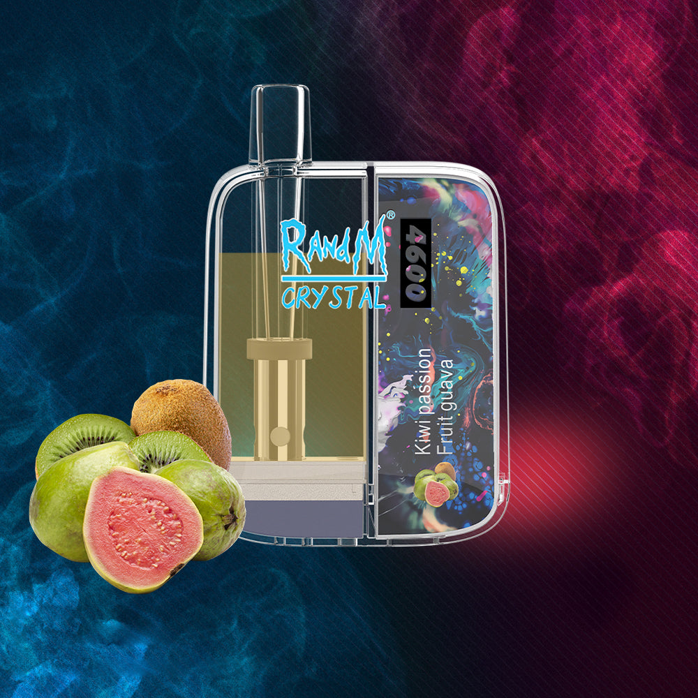 Original RandM Crystal 4600 Puffs LED Glowing Vape Pod Device (Free Shipping)
