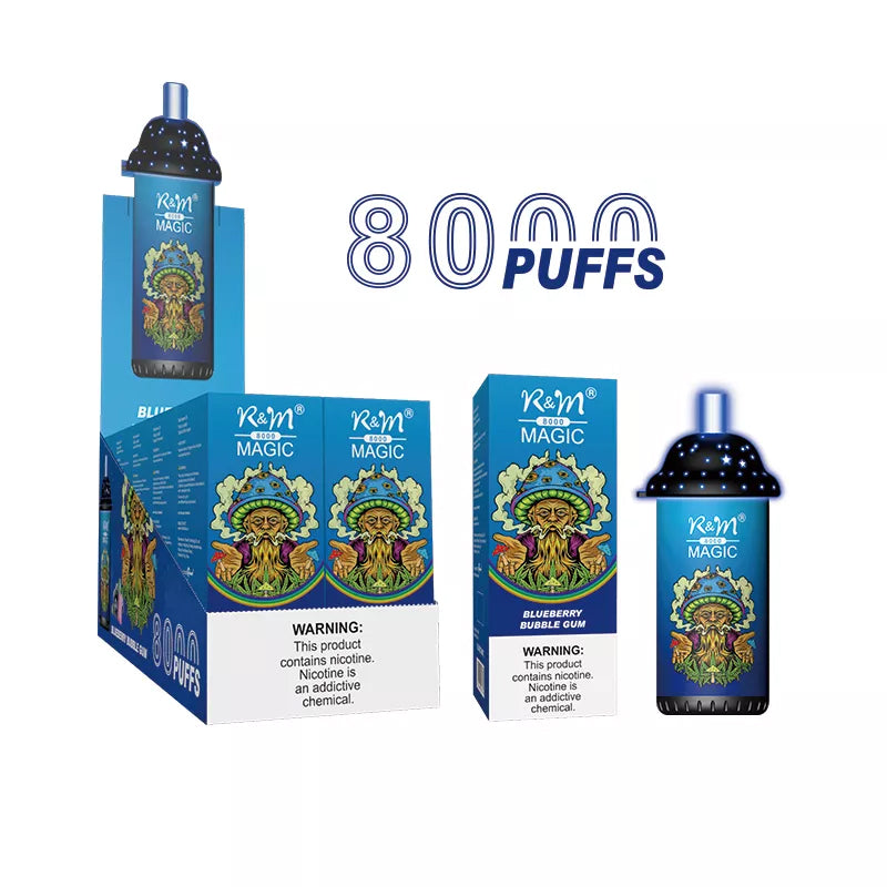 Original R&M MAGIC 8000 puffs 16ml Vape with RGB light Device Kit (Free Shipping)