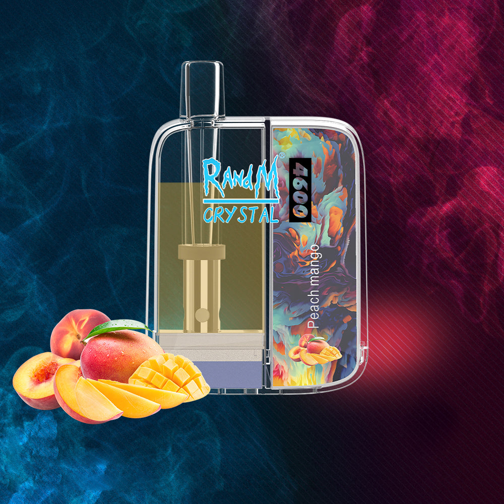 Original RandM Crystal 4600 Puffs LED Glowing Vape Pod Device (Free Shipping)