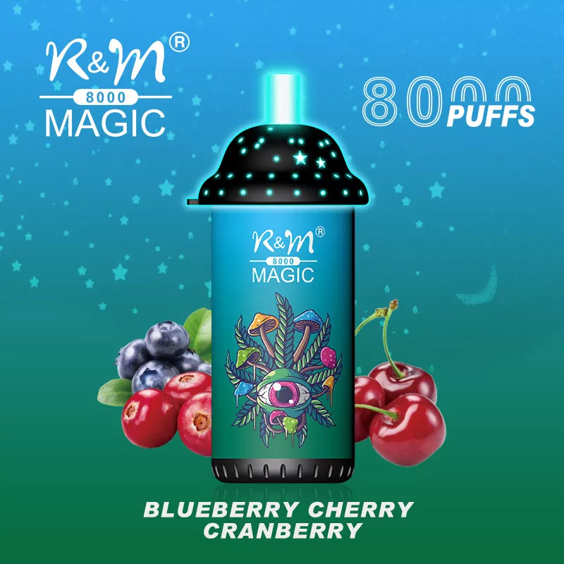 Original R&M MAGIC 8000 puffs 16ml Vape with RGB light Device Kit (Free Shipping)