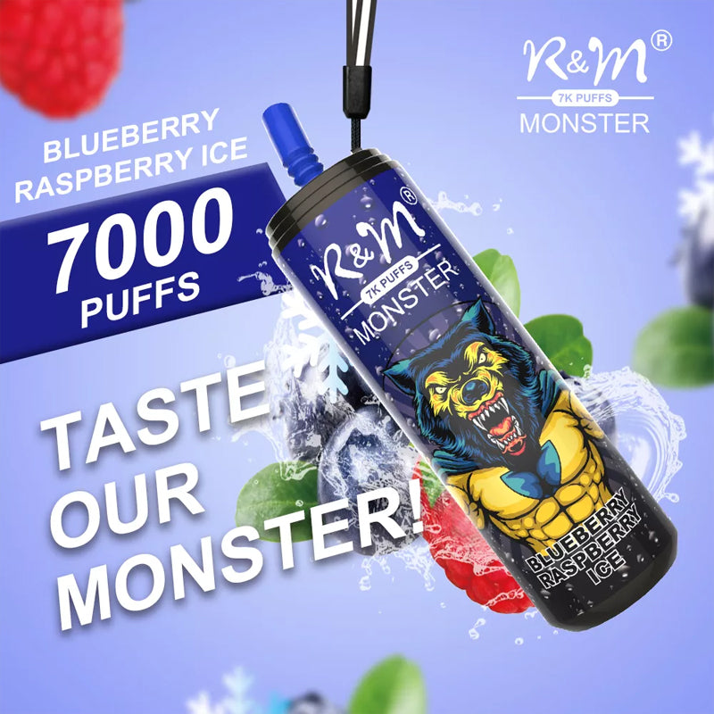 Original R&M MONSTER 7000 Puffs 15ml Rechargeable Vape Kit Coke Can Device (Free Shipping)