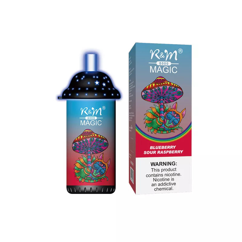 Original R&M MAGIC 8000 puffs 16ml Vape with RGB light Device Kit (Free Shipping)