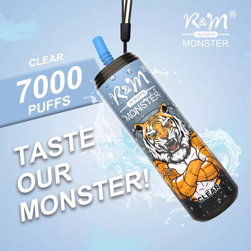 Original R&M MONSTER 7000 Puffs 15ml Rechargeable Vape Kit Coke Can Device (Free Shipping)