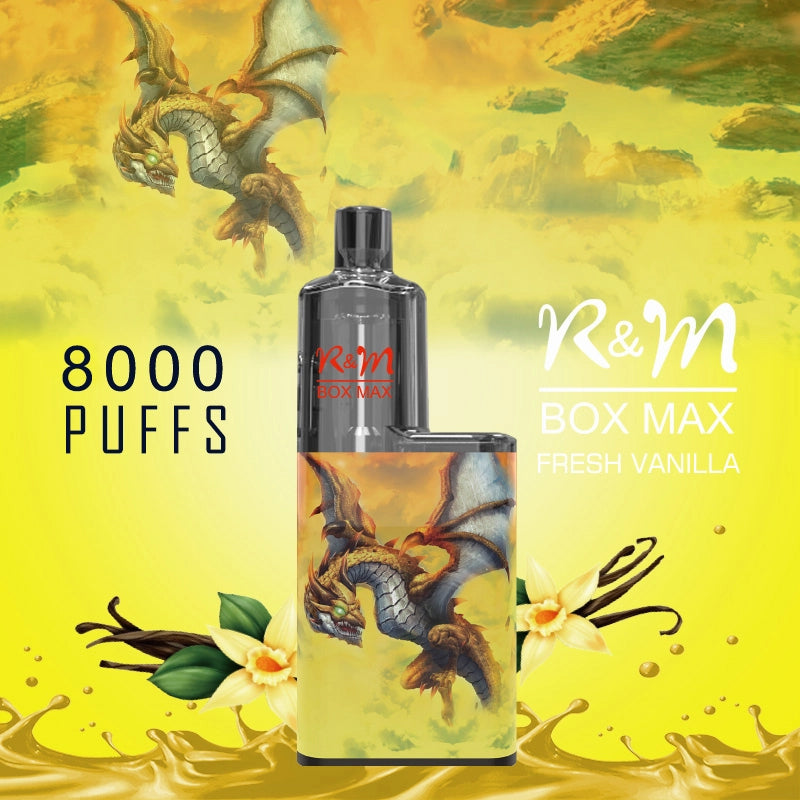 Original R&M BOX MAX 8000 Puffs Mesh Coil Vape Rechargeable Device (Free Shipping)
