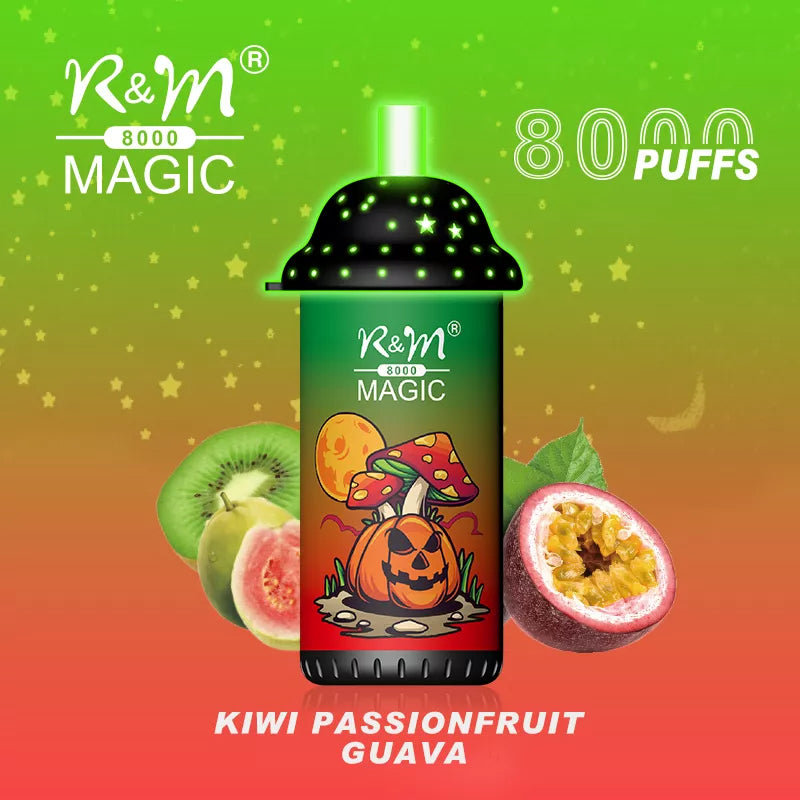 Original R&M MAGIC 8000 puffs 16ml Vape with RGB light Device Kit (Free Shipping)