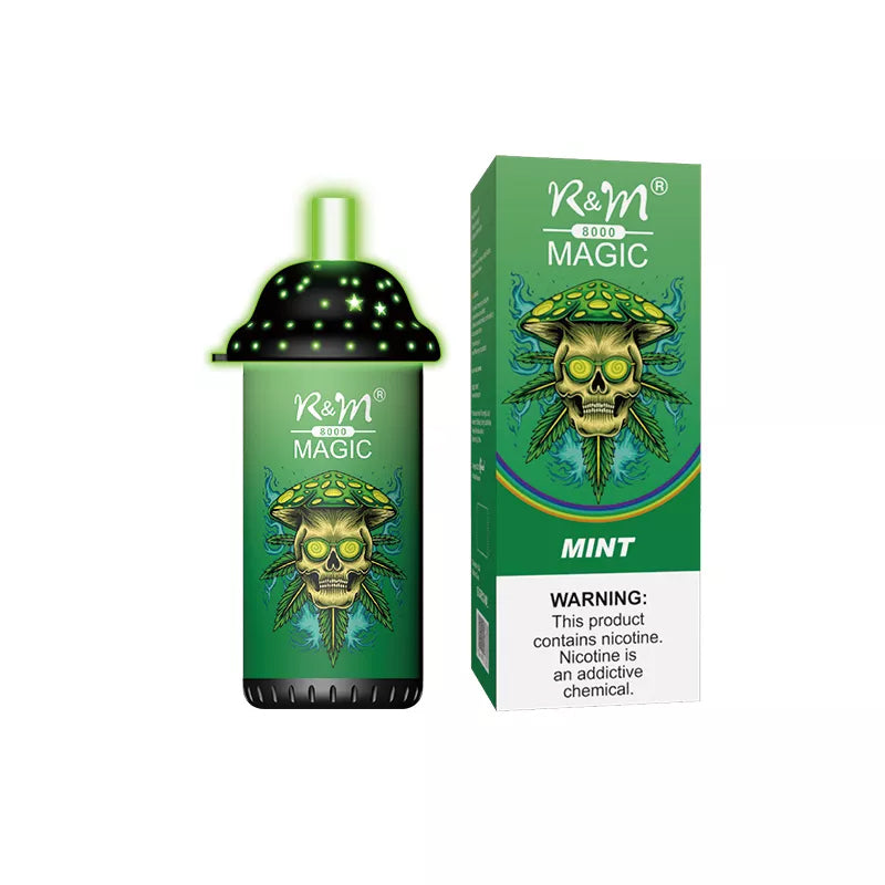 Original R&M MAGIC 8000 puffs 16ml Vape with RGB light Device Kit (Free Shipping)