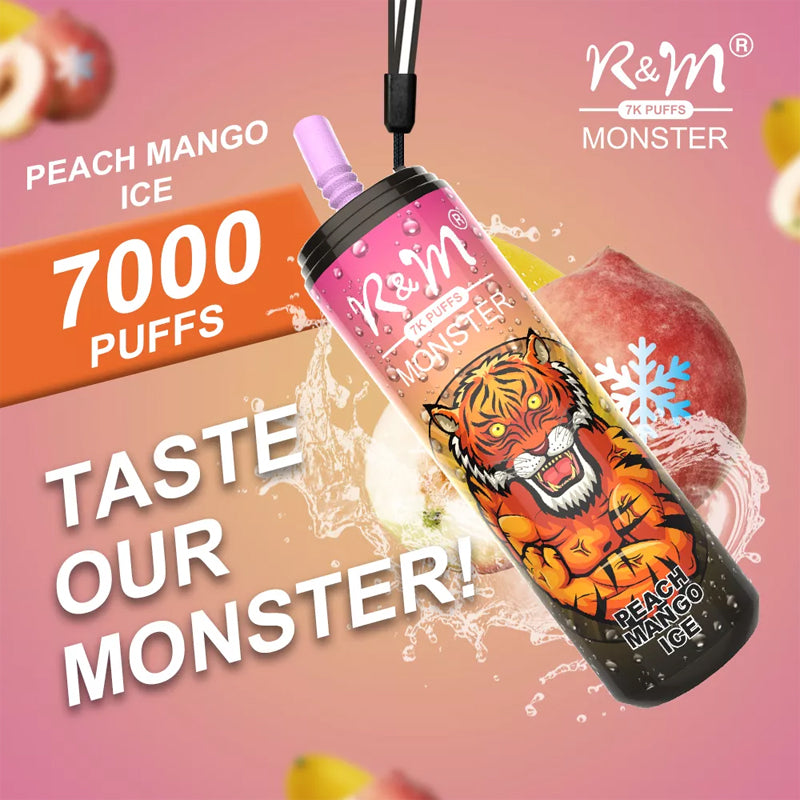 Original R&M MONSTER 7000 Puffs 15ml Rechargeable Vape Kit Coke Can Device (Free Shipping)