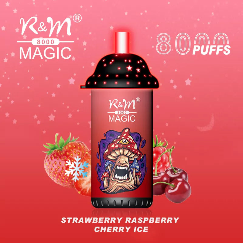 Original R&M MAGIC 8000 puffs 16ml Vape with RGB light Device Kit (Free Shipping)
