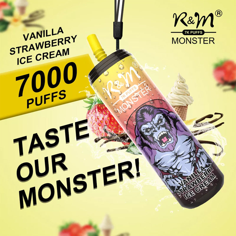 Original R&M MONSTER 7000 Puffs 15ml Rechargeable Vape Kit Coke Can Device (Free Shipping)